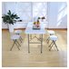 Acomoda Textil – Taburete Bajo de Coctel Portátil para Jardín. Blanco