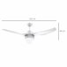 Ventilador de Techo ABS, Metal, Vidrio HOMCOM Blanco