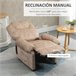 Sillón Relax Reclinable Poliéster, Espuma, Metal HOMCOM Crudo