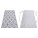Alfombra MEFE moderna 8504 conducción flores Structural 200x290 Gris