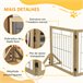 Barrera para Perros Pino, Acero PawHut Madera