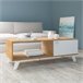 Mesa de Centro Rectangular - Modelo QUIATUR Natural/ Blanco