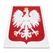 Alfombra lavable ANDRE 2309 emblema de Polonia Blanco