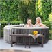 INTEX Pack 2 bancos medianos y 2 grandes para spa circular Marron