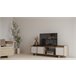 Mueble tv 180cm 3 puertas roble y blanco CLAP Roble