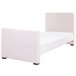 Beliani Cama con somier Terciopelo TEENIE Rosa Talco