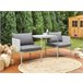 Beliani Conjunto longue TERRACINA Gris Claro