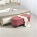 Pie de Cama Terciopelo HOMCOM, hogar - muebles de dormitorio Rosa
