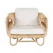 Beliani Conjunto de jardín Ratán DOLCEDO Blanco/ Beige