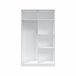 Armario TREVI puertas correderas 120x200cm blanco brillo Blanco Brillo