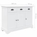 Aparador de puertas MDF madera de pino 4402117 Marron