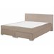 Beliani Cama continental Terciopelo CONSUL 191x212 Beige
