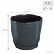 Maceta Redonda De Plastico Coubi Round Grafito