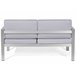 Beliani Conjunto de jardín Aluminio SALERNO Gris