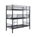 Litera Triple Metalica 201x98 Blanco/ Negro