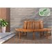 Banco de jardín - Leming - Madera 200x100 Marron