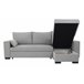 Chaise longue con cama MARLON reversible 3 plazas gris Gris