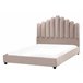 Beliani Cama Terciopelo VINCENNES 145x213 Beliani Cama Terciopelo VINCENNES 145x213 Crema