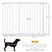 Barrera de Seguridad de Perros Acero, ABS PawHut Blanco