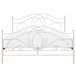 Beliani Cama con somier Metal LYRA 162x209 Blanco