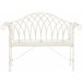 Beliani Banco Hierro MILAZZO 130x45 Blanco/ Beige