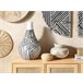 Beliani Jarrón decorativo OMBILIN Blanco/ Beige