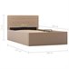 Cama canapé hidráulica cuero sintético 100x200 Marron