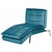Beliani Chaise longue Terciopelo LOIRET Azul/ Verde