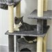 Árbol para Gatos Aglomerado de Madera, Poliéster, Sisal PawHut Gris