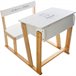 Escritorio pupitre con silla Natural/ Blanco