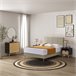 Estructura de cama tapizada Silvi 140x190 Beige