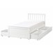 Beliani Cama con cajones Madera de pino OLENDON 99x206 Beliani Cama con cajones Madera de pino OLENDON 99x206 Blanco