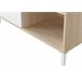 Mesa de café efecto madera 100x50 Blanco/ Madera