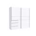 Armario NEVADA PLUS puertas correderas y 3 cajones 200x200cm Blanco