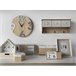 Mini estantería de pared de madera con cajones Natural/ Blanco