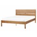 Beliani Cama LED Madera de caucho BOISSET 165x205 Marron