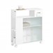Estantería auxiliar con 2 Puertas para Baño BZR117-W SoBuy Blanco