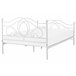 Beliani Cama con somier Metal LYRA 162x209 Blanco