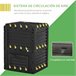 Compostador de Jardín PP Outsunny Negro