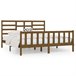 Estructura de cama de madera maciza 200x200 Blanco