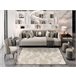 Alfombra geométrica con relieve FLORA - ATTICGO 133x190 Beige