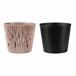 2x Maceta redonda de plastico Sandy Round Marron Claro