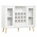 Aparador Melamina, Madera, Vidrio HOMCOM 100 Blanco