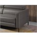 ANGEL CERDA Sofá chaise longue en piel con relax Gris Oscuro