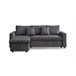 Chaise longue DRAKO reversible 3 plazas gris oscuro Gris Oscuro