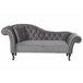 Beliani Chaise longue izquierdo Terciopelo LATTES Gris