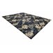 Alfombra lavable ANDRE 1311 Hojas de monstera 160x220 Negro
