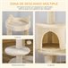 Árbol para Gatos Aglomerado de Madera, Felpa, Sisal PawHut Crema