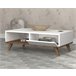 Mesa de centro GLIN color blanco y nogal Blanco