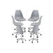 Pack 6 Sillas Dami Office Gris Claro